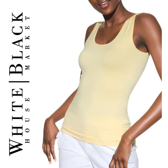 White House Black Market Tops - White House Black Market Convertible Dual-Neck Seamless Tank Top, Size: Large